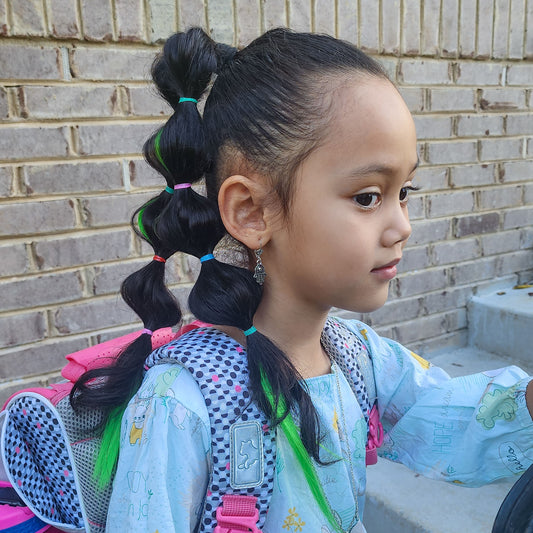 Bubble ponytails for kids 