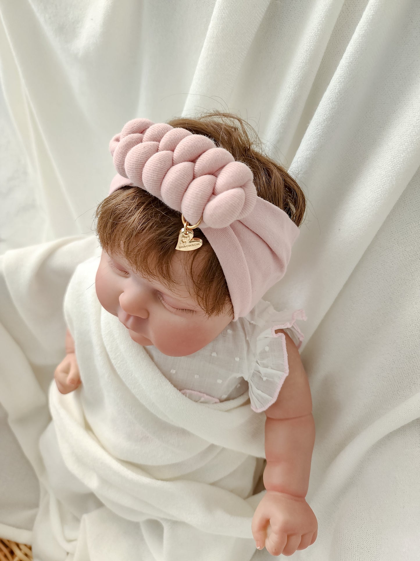 Yara Pink Jersey Knit Headband Baby