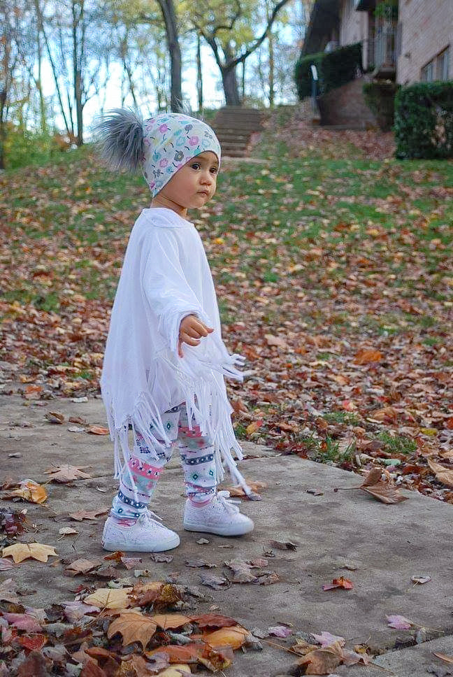 Happy Floral Beanie Pom Pom